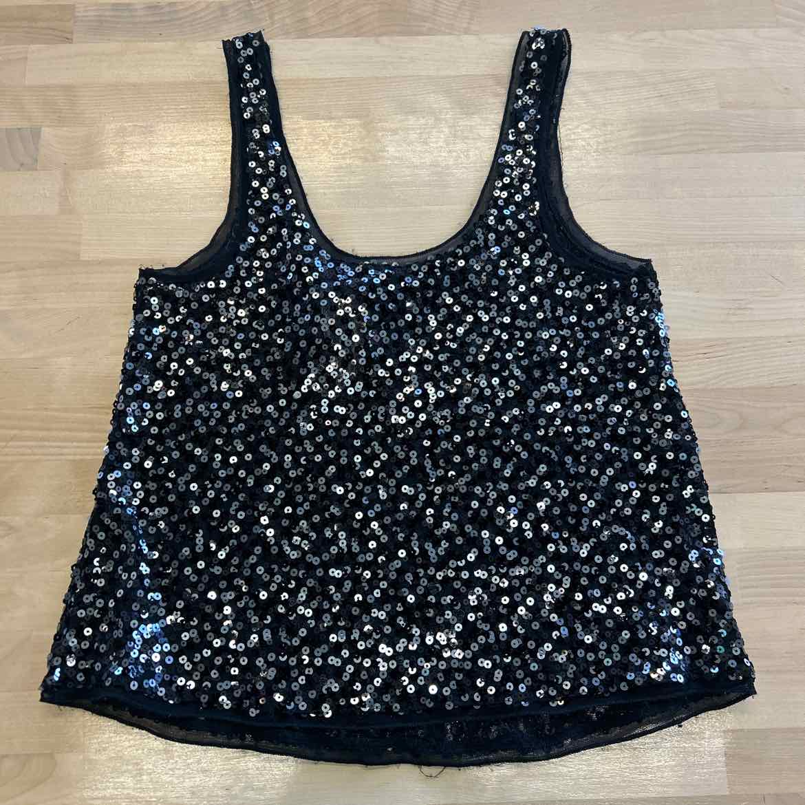 Express Size XS Black Sequined Tank