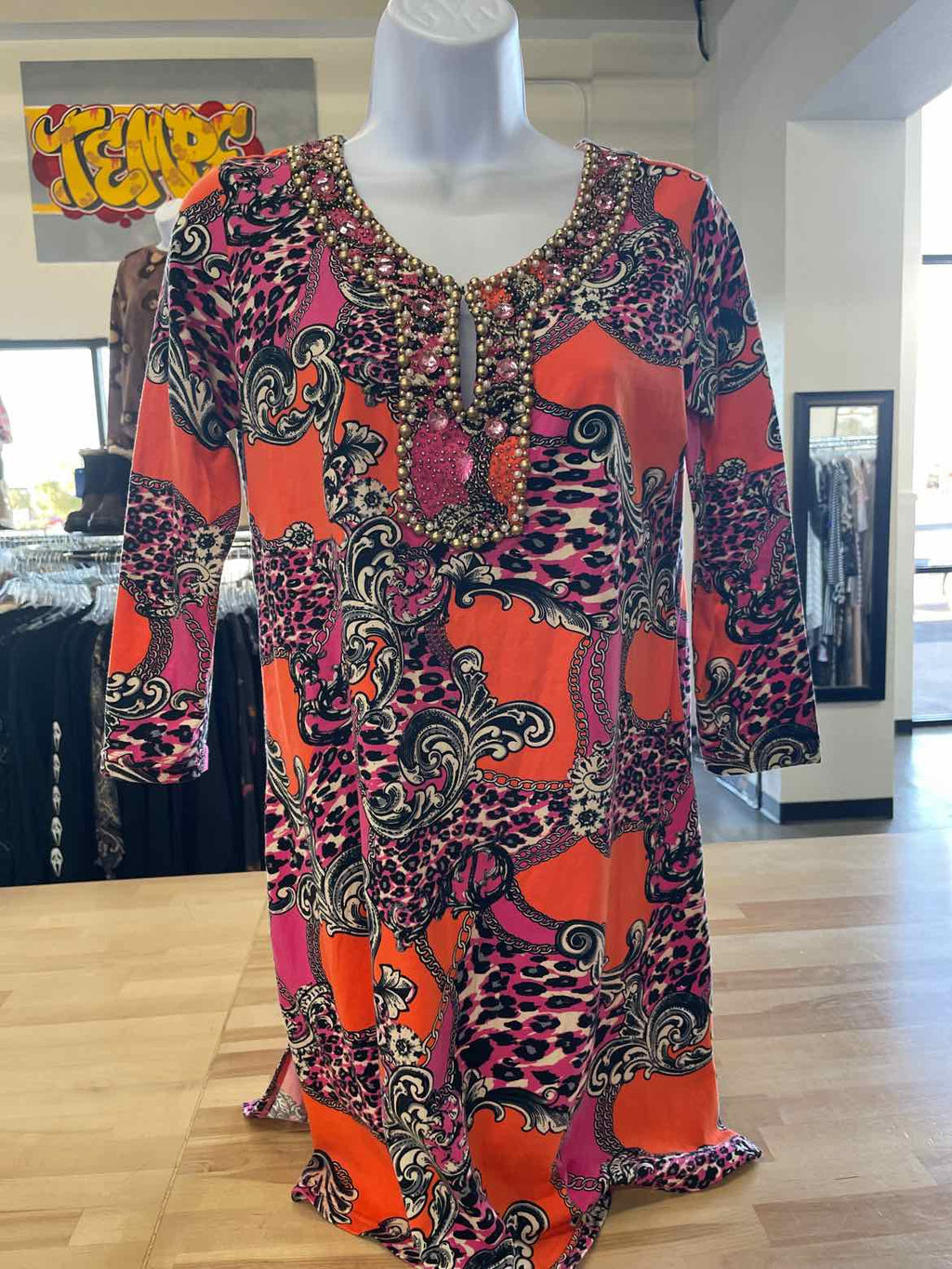 Joyous Size M Pink & Orange Blouse