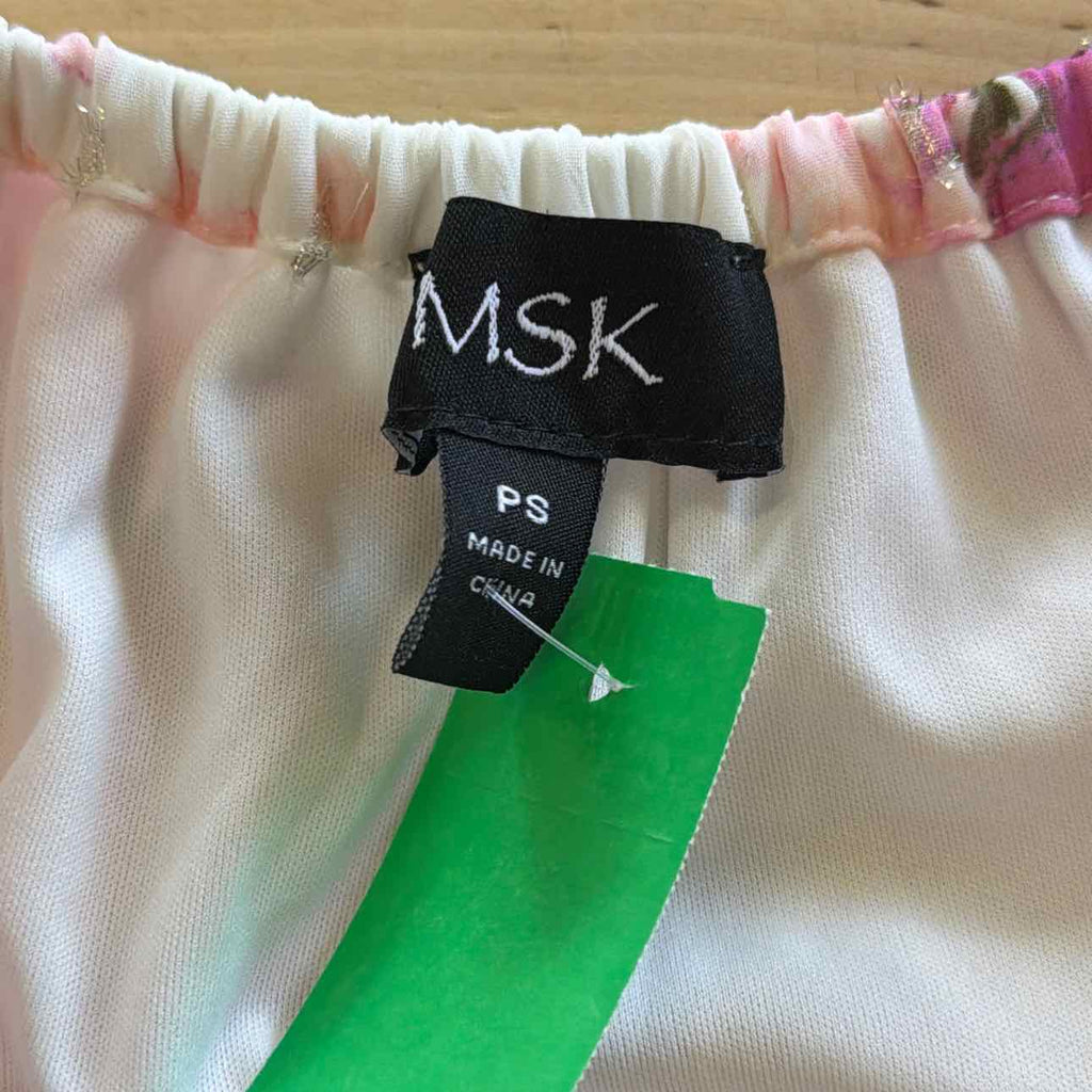 MSK Size PS Pink/white New Blouse LS