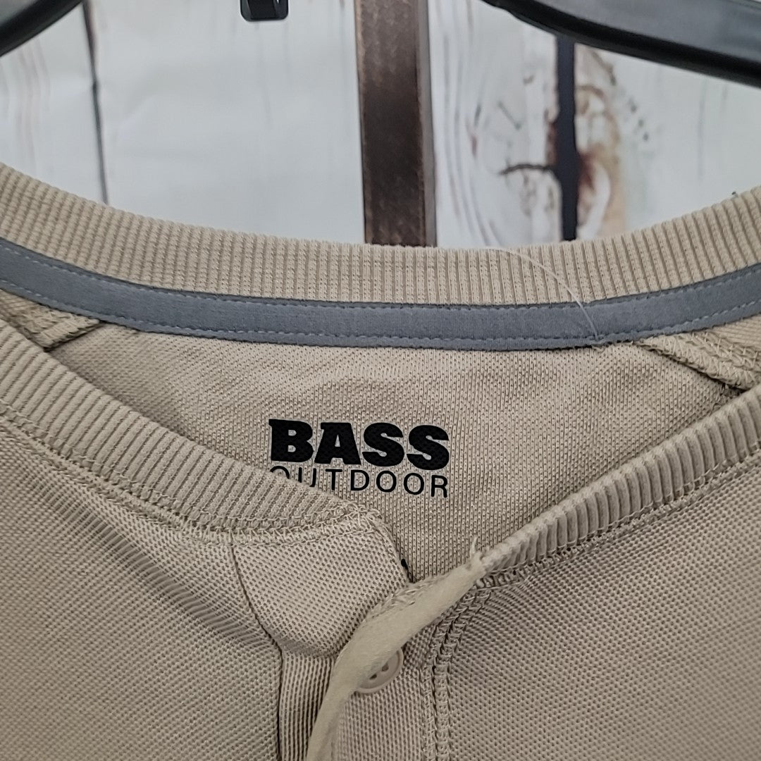 Bass Outdoor Men's Size L Tan MENS Long Sleeve Shirt