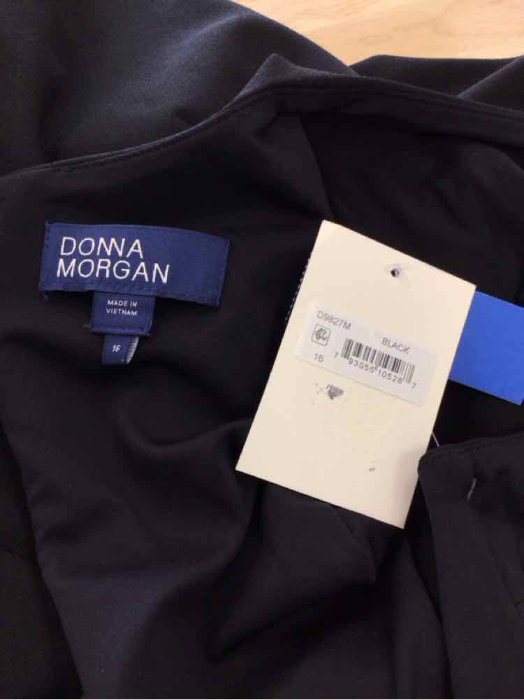 Donna Morgan Size 16Sleeveless a-Line Dress - Black