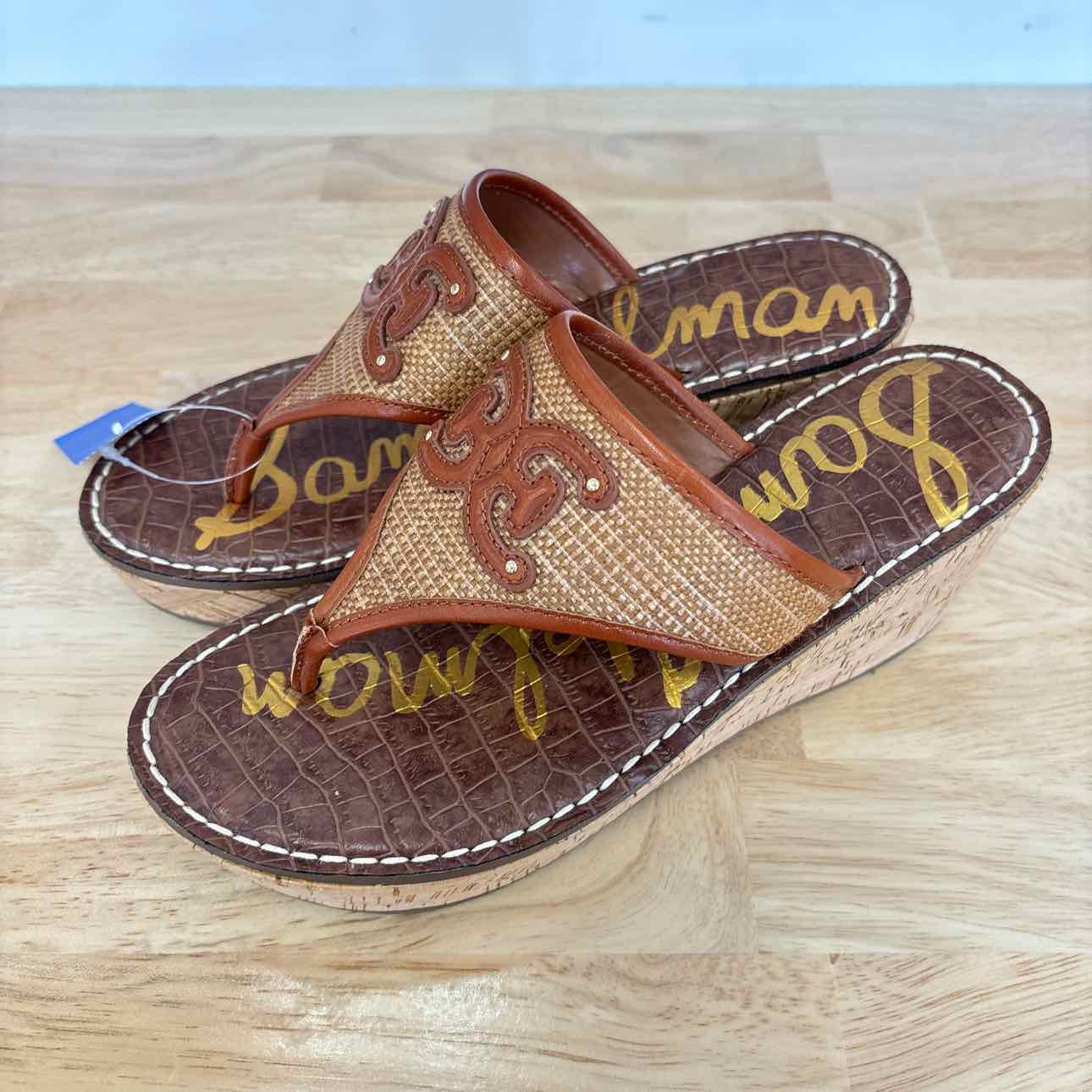 Sam Edelman Size 7.5 Brown Wedges
