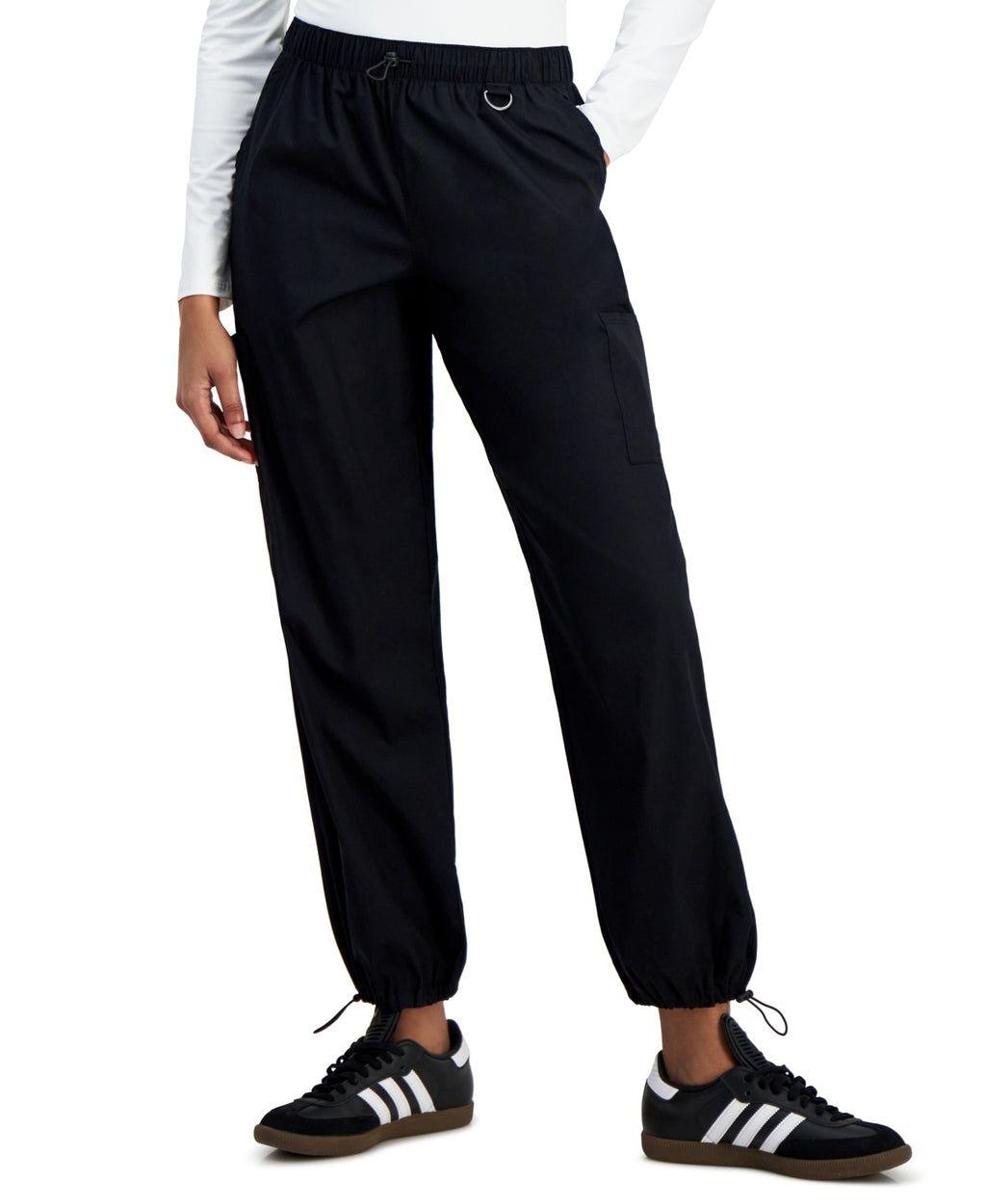 Hippie Rose Juniors' Cotton Parachute Wide-Leg Pants