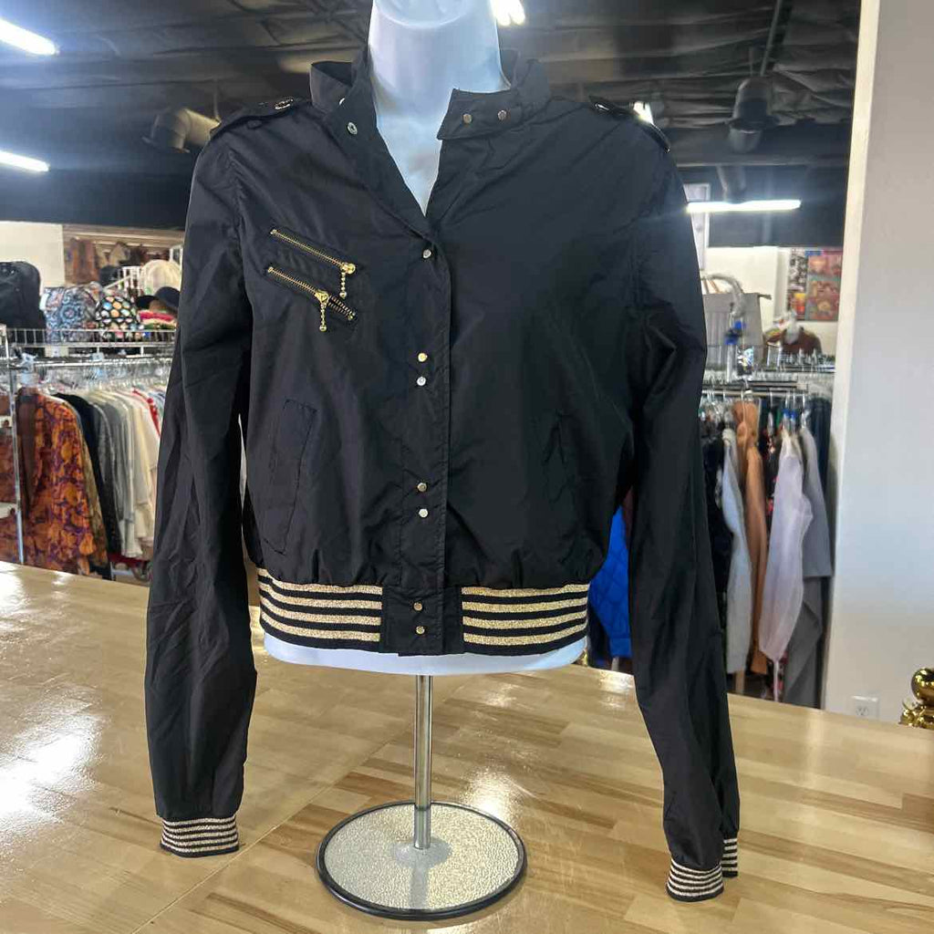 LaRok Size M Black Gold Preloved Jacket