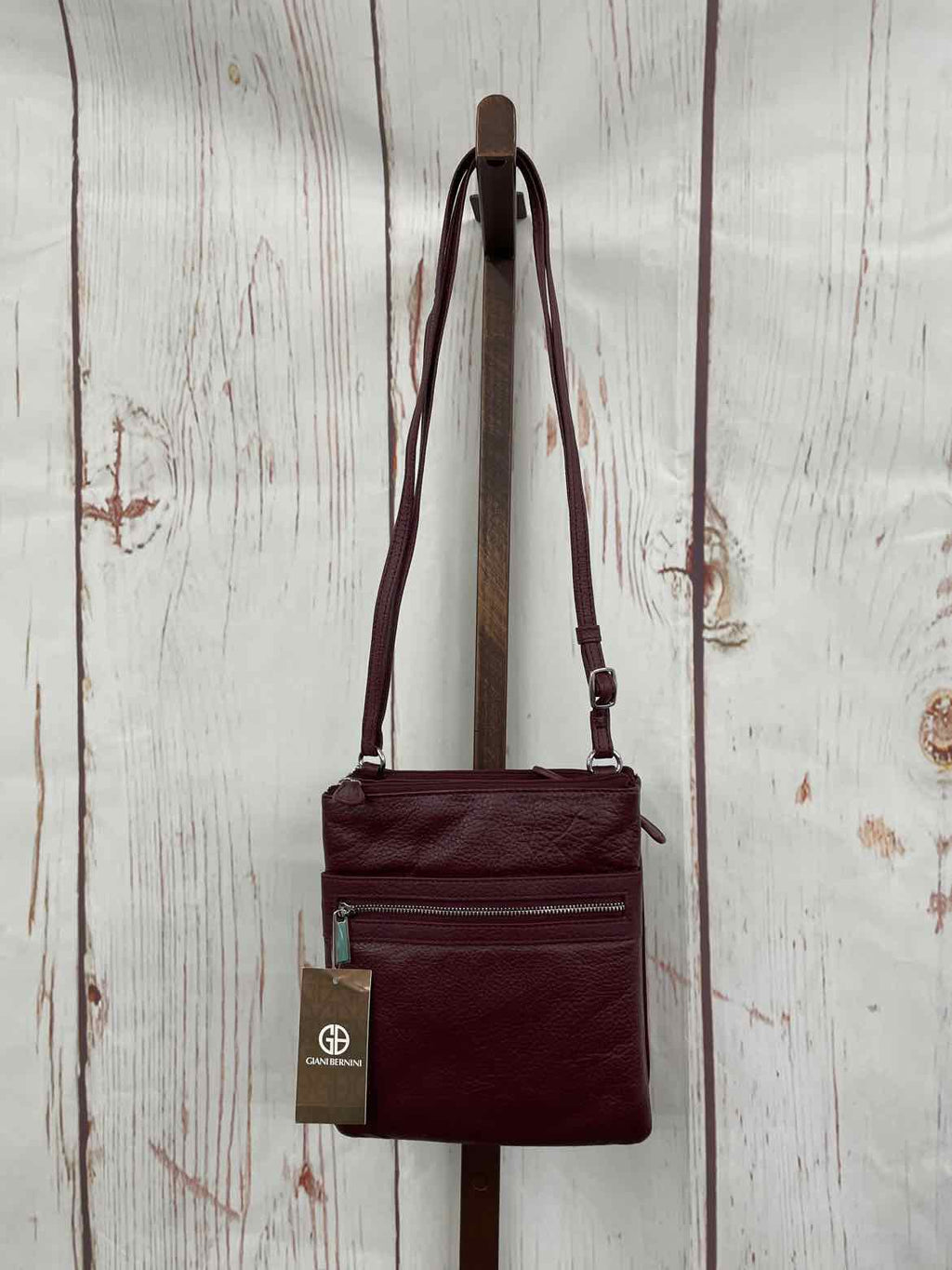 Giani Bernini Triple-Zip Dasher Crossbody WineSilver NO SIZE