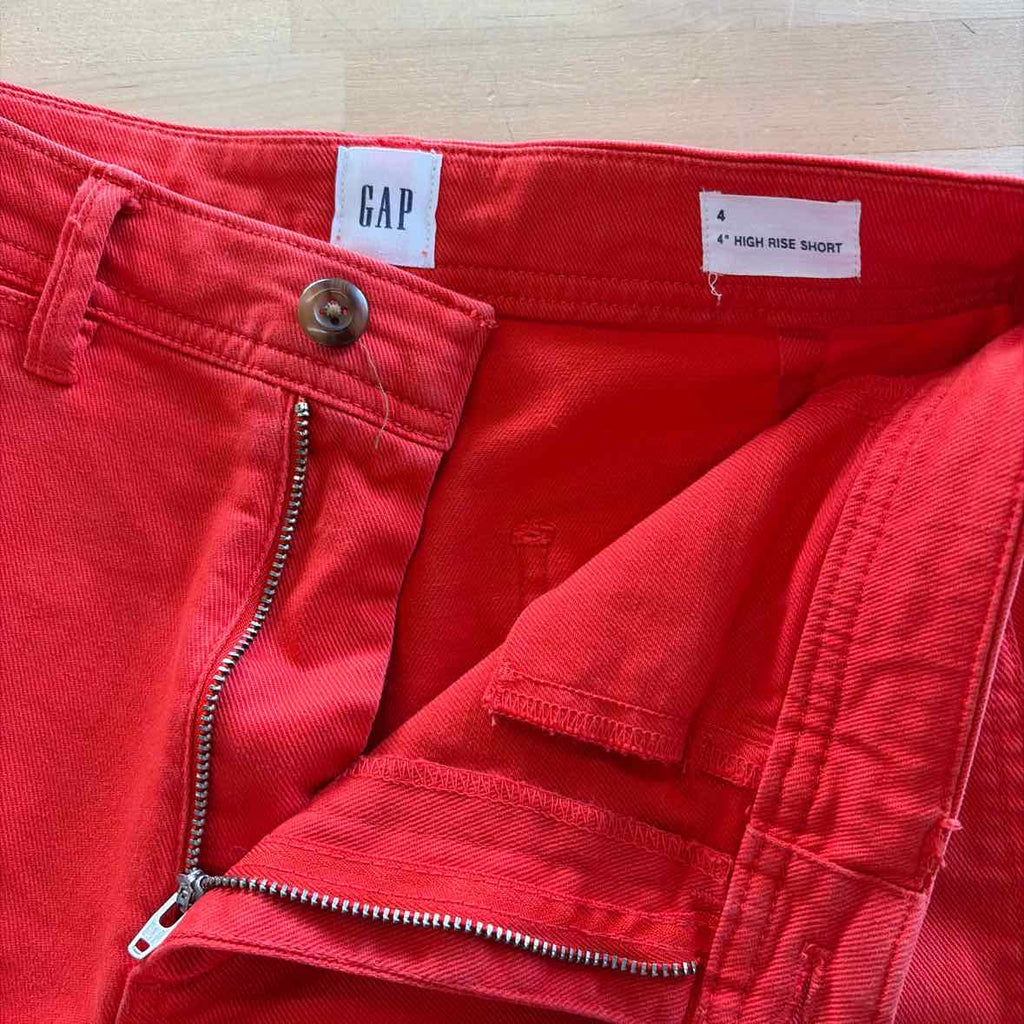 Gap Women Size 4 Red Cotton Spandex Preloved Shorts