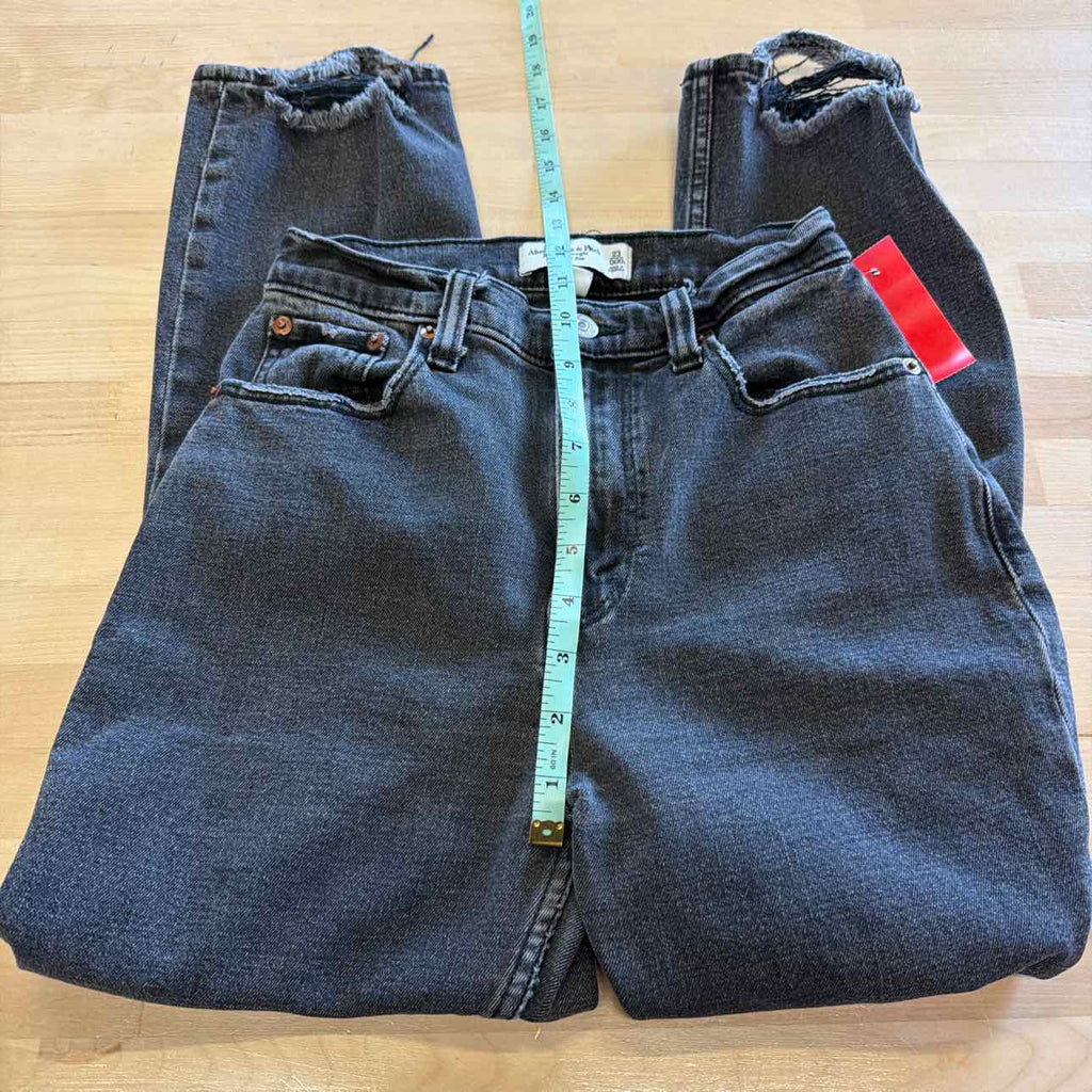 Abercrombie & Fitch Size 23 Black Denim Preloved Jeans