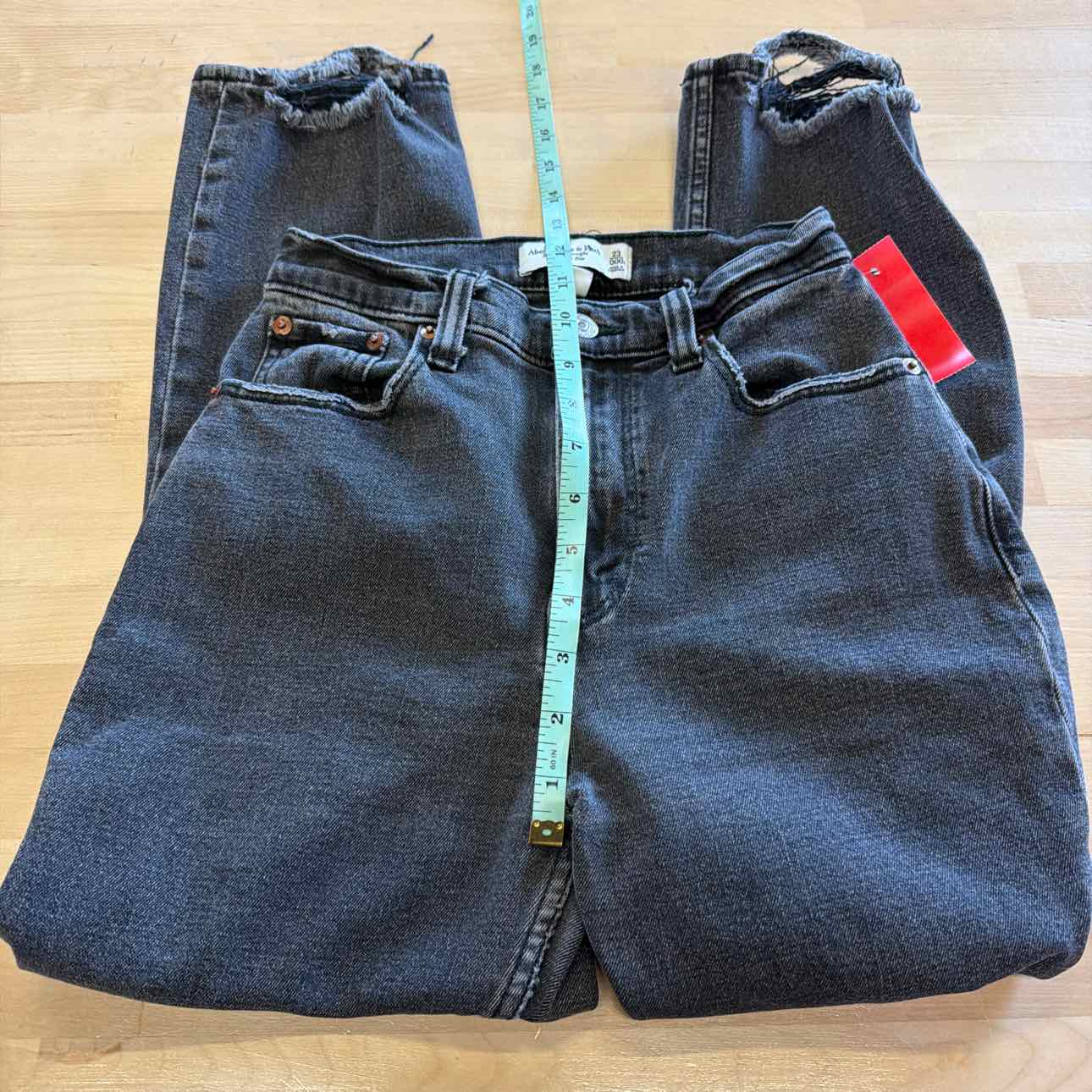 Abercrombie & Fitch Size 23 Black Denim Preloved Jeans