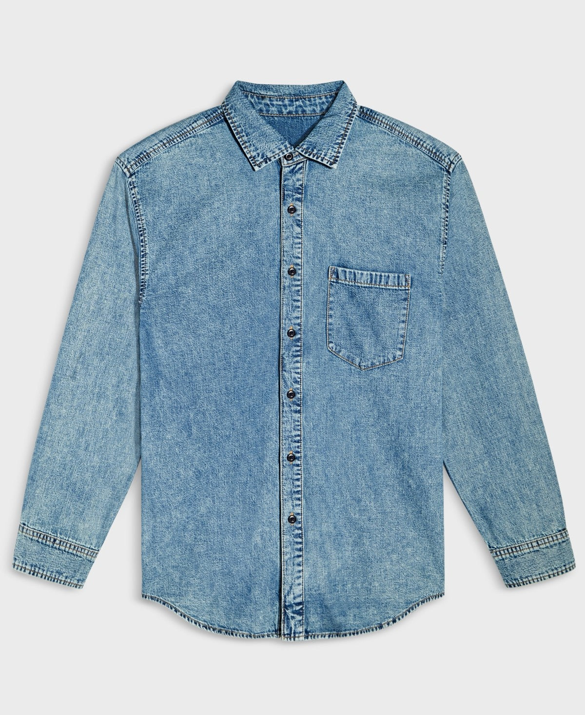 Mode of One Men's Regular-Fit Denim Shirt