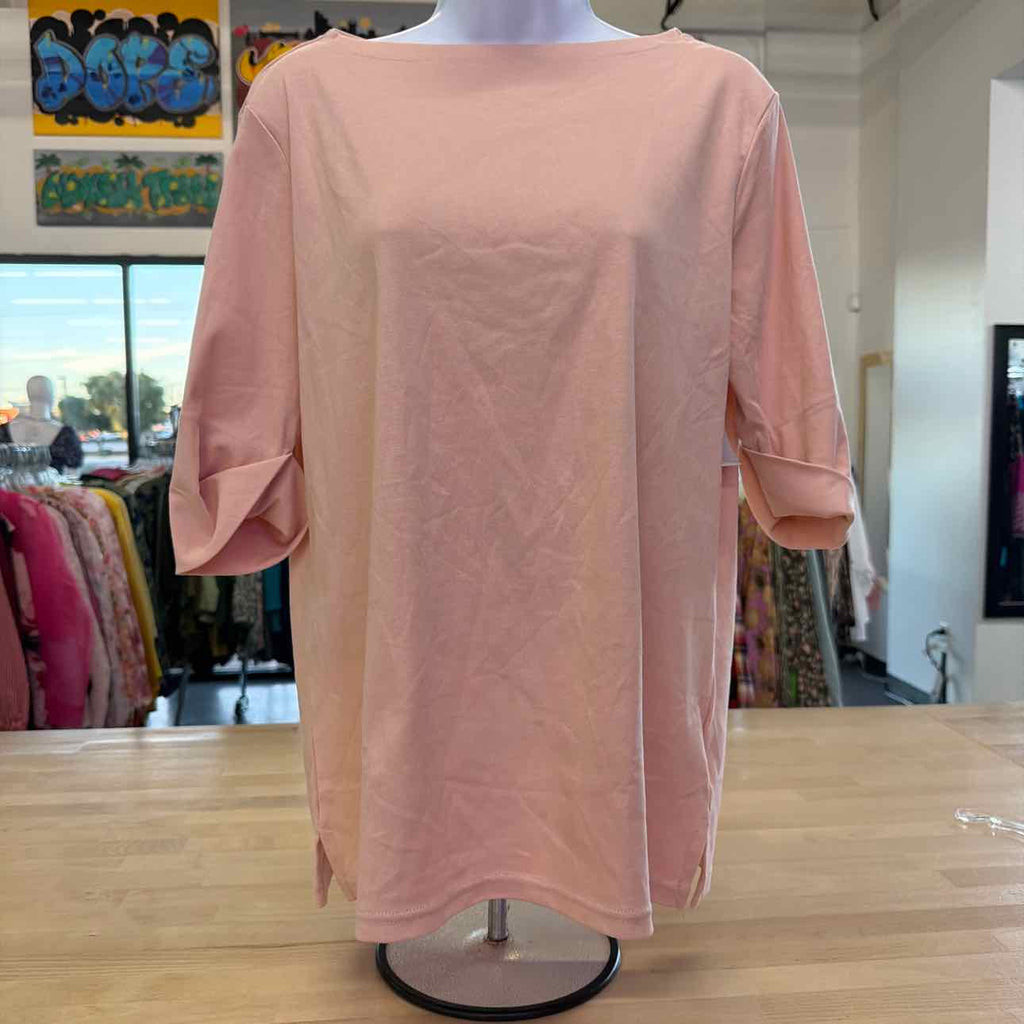 Lauren Ralph Lauren Plus Size Cotton-Blend Boatneck Top