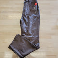 tinceltown Size 15 Brown Faux Leather Hi-Rise Mom Jean Pants NWT