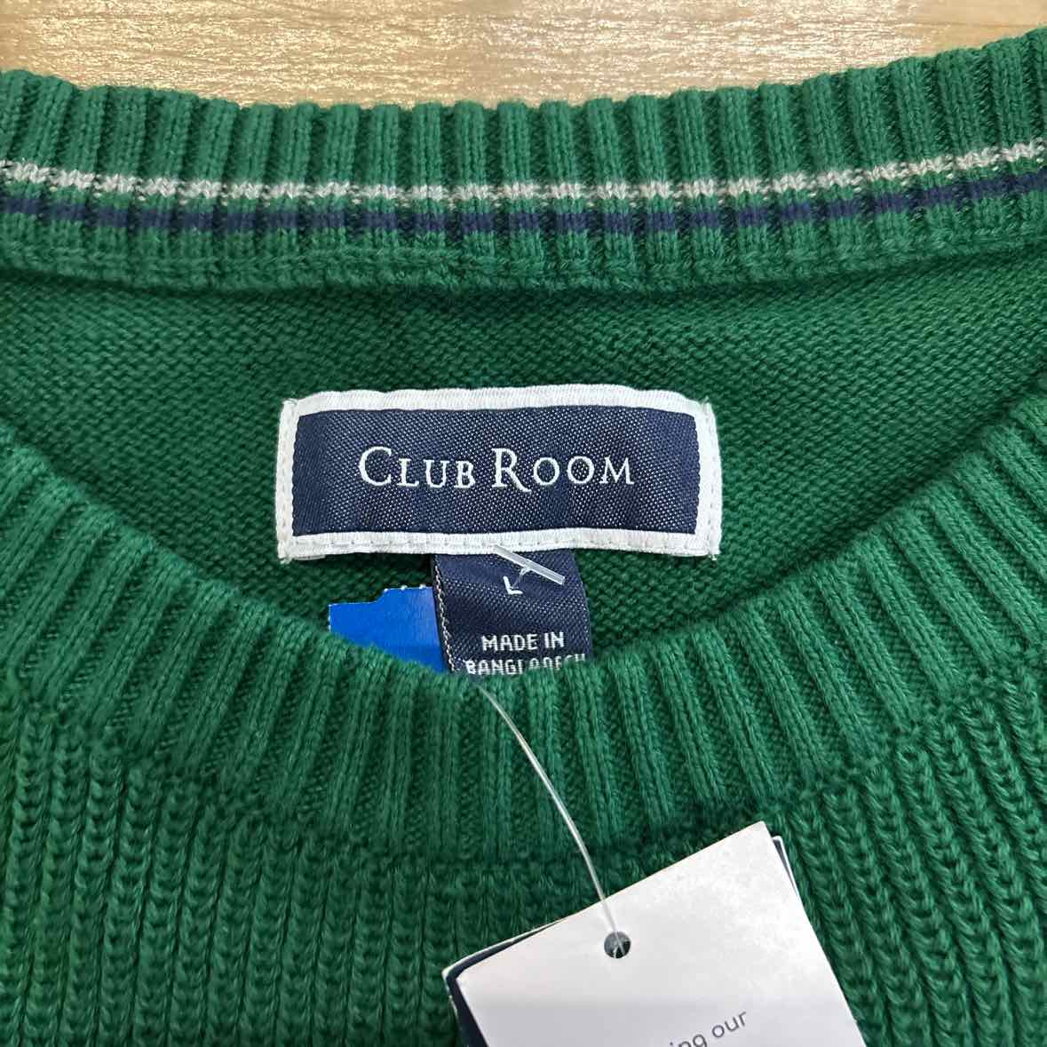 Club Room Size L Green MENS Sweater