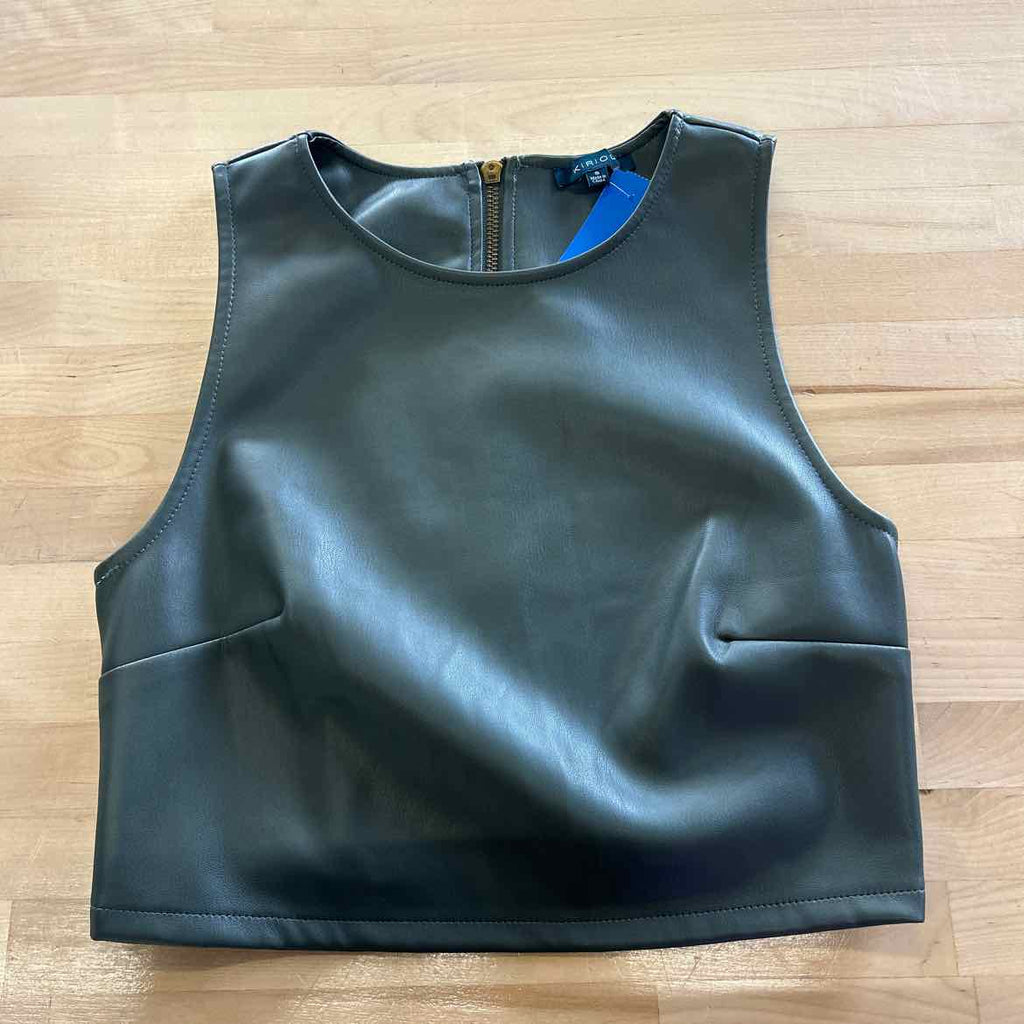 Kirious Size S Green Faux Leather Preloved Tank
