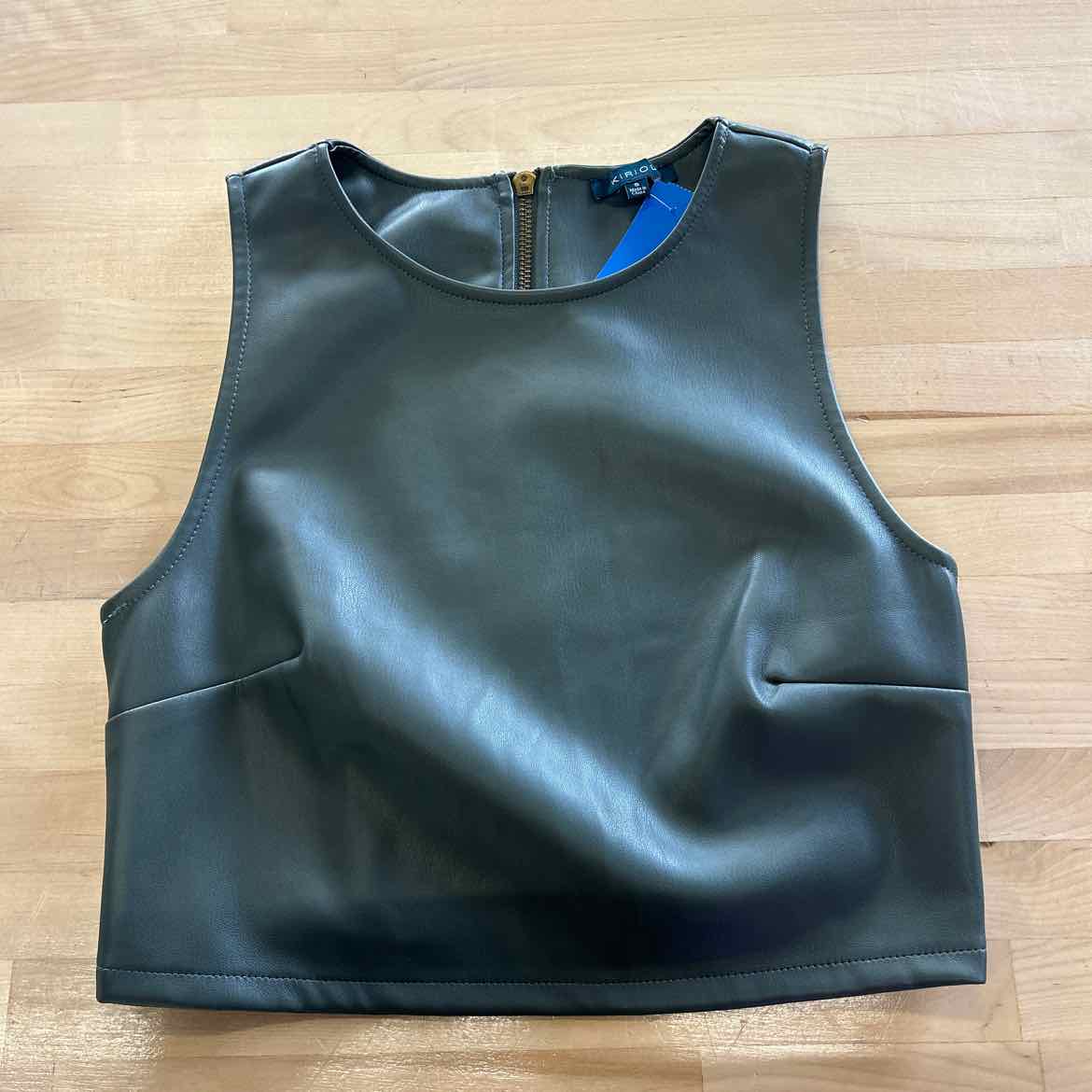 Kirious Size S Green Faux Leather Preloved Tank