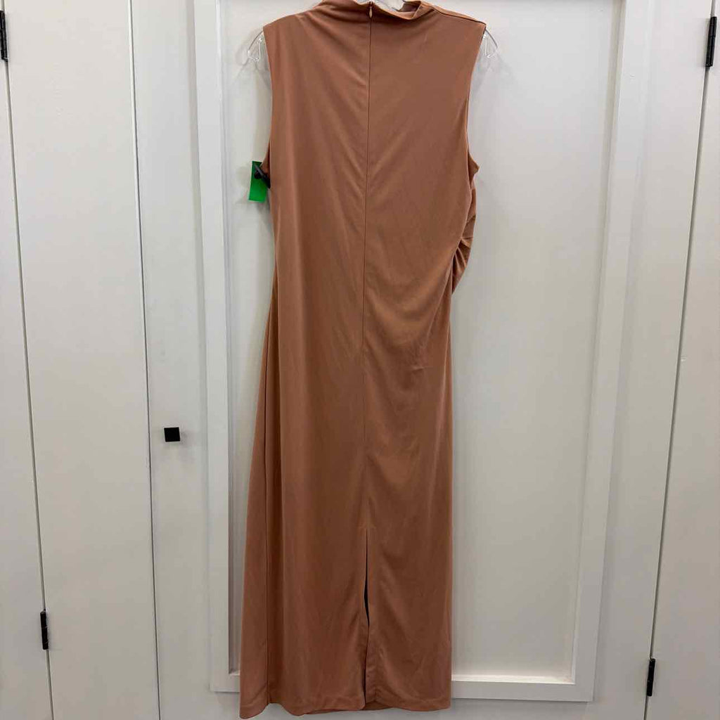 Steve Madden Women's Mo Mock Neck MIDI Dress - Hazelnut