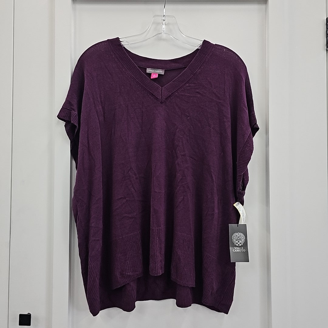 Vince Camuto Size L Purple New Sweater