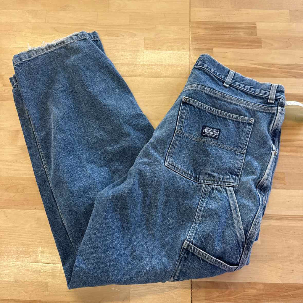 Structure Size 38x32 Blue MENS Jeans