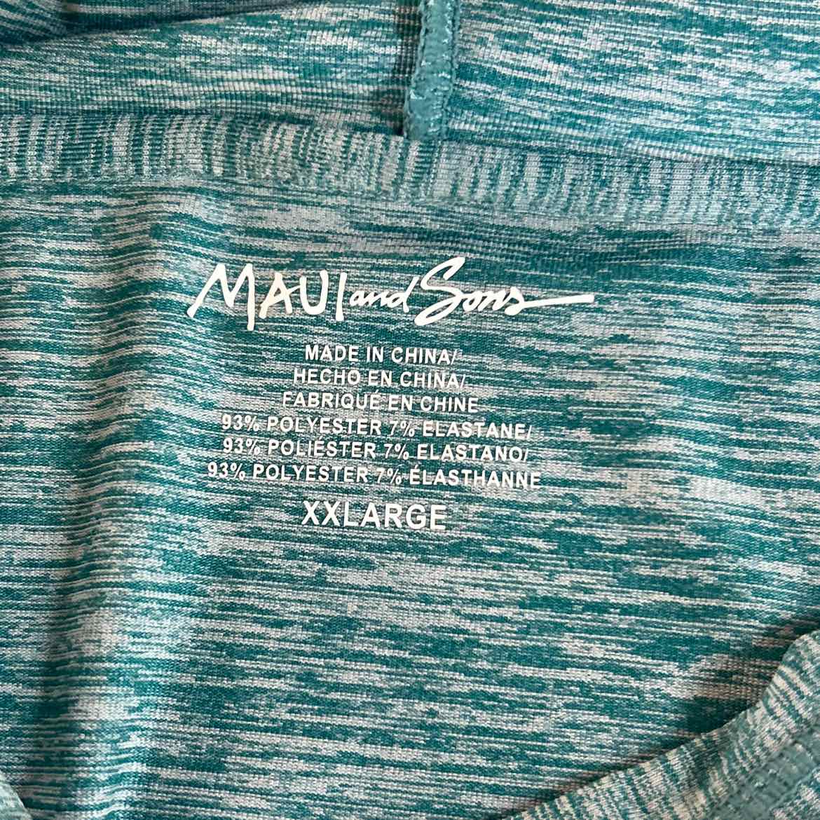Maui and Sons Size XXL Teal Preloved MENS Long Sleeve Shirt