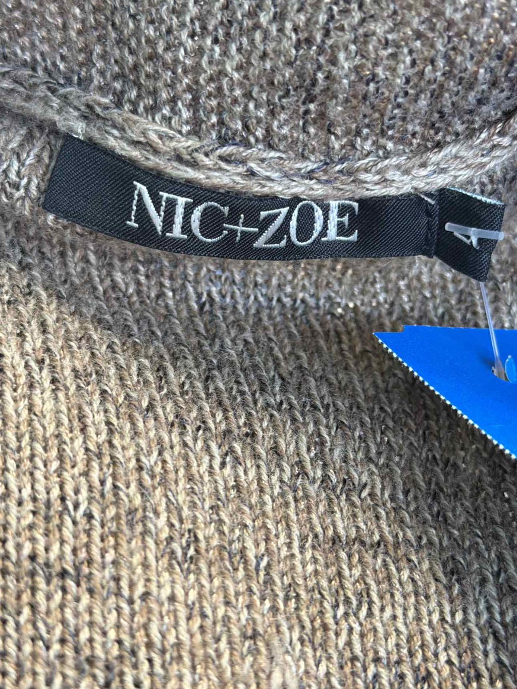 Nic & Zoe Size L Olive Sweater