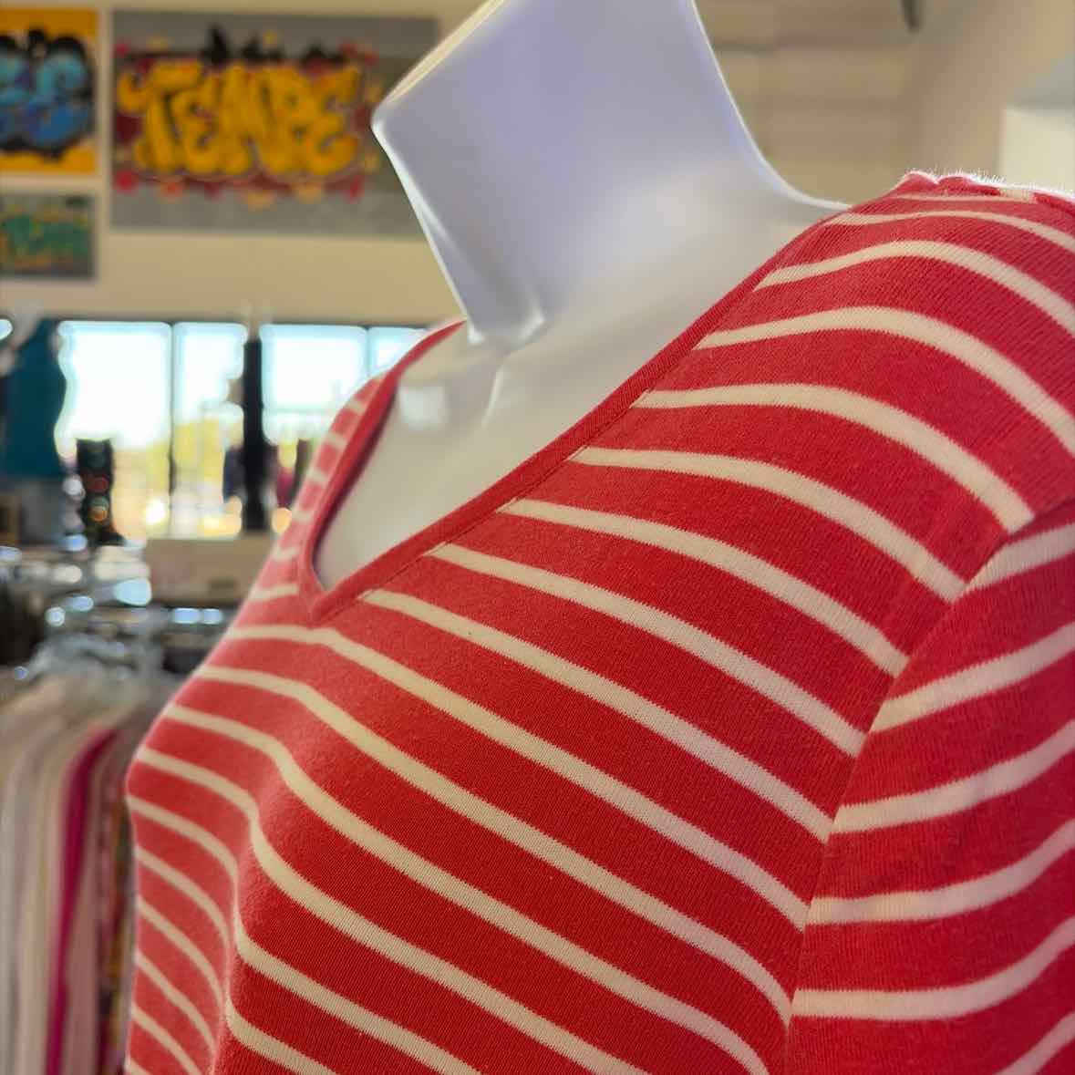 Chico's Size M Red & white Used Blouse