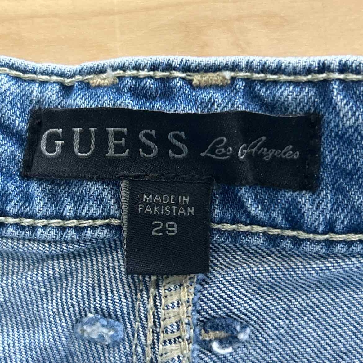 Guess Women Size 29 Blue Denim Preloved Shorts