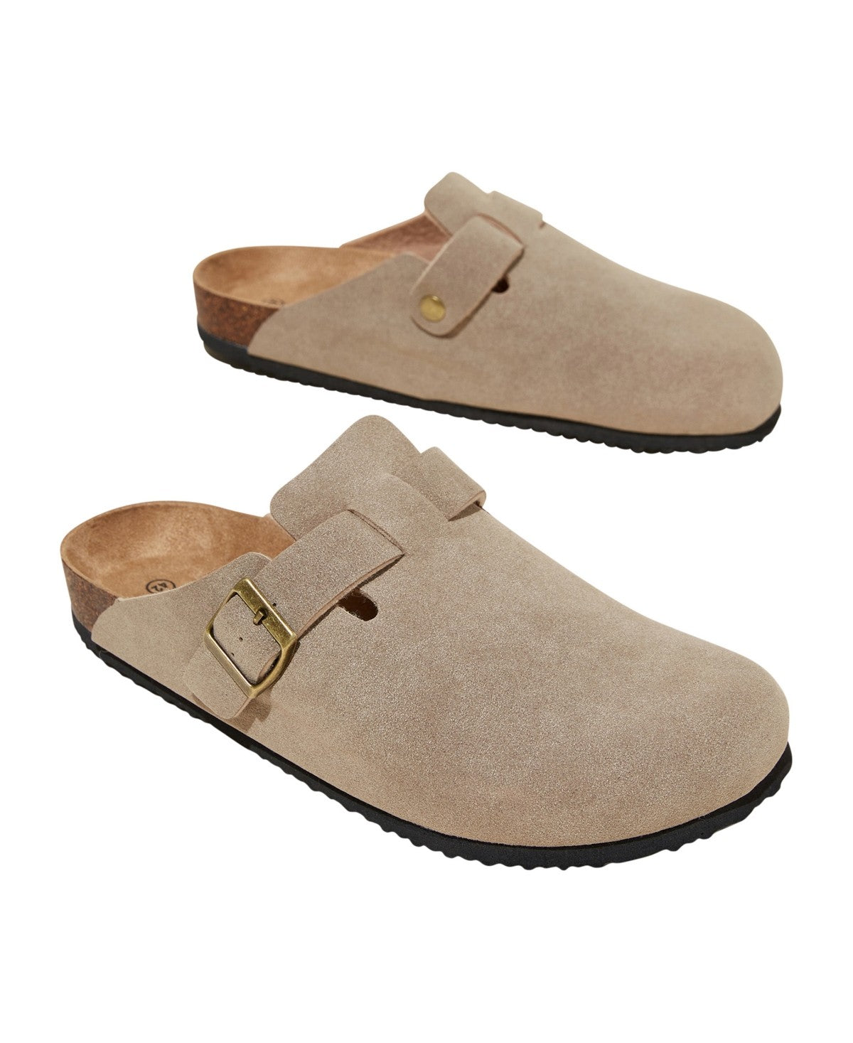 Cotton on Closed Toe Buckle Slide - Taupe