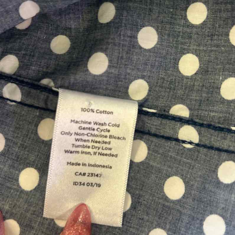 Talbots Size XLP Blue Preloved Button Down LS