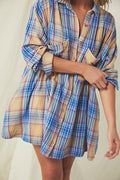 Free People Women's the Voyage Plaid Shirt Dress