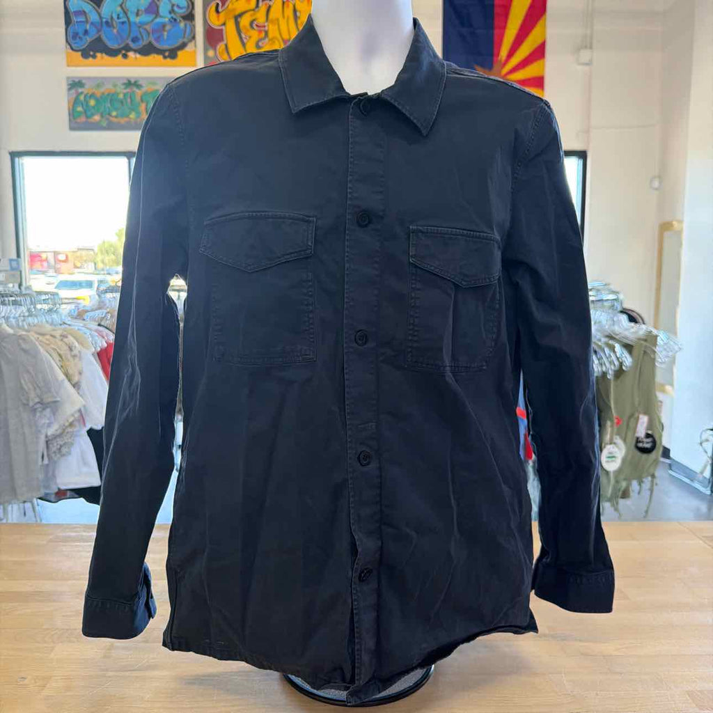 No Nationality Size L Blue Preloved MENS Button Down Shirt