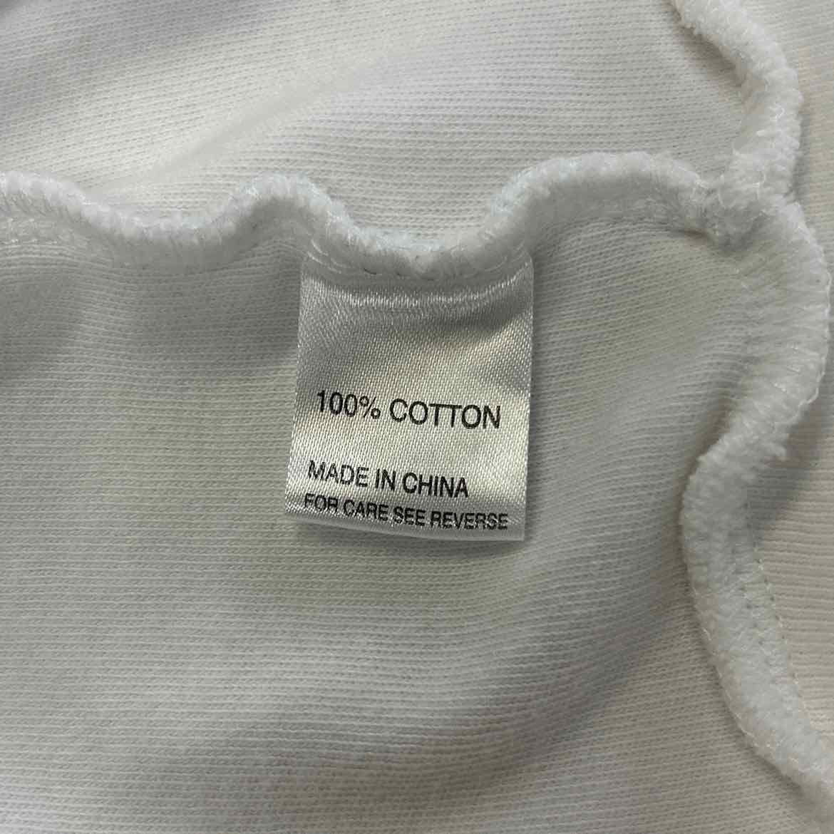 Size L White Used zip up short sleeve