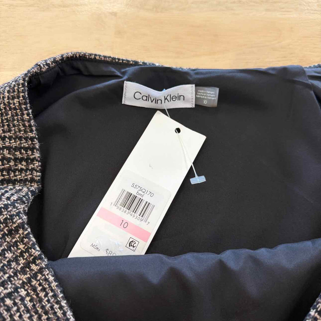 Calvin Klein Size 10 Black Brown New Skirt