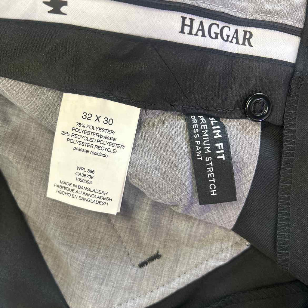 Haggar Size 32x30 Black MENS Pants