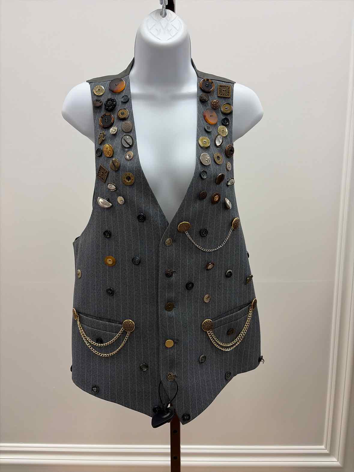 Rag Retro Size One Size Gray Vintage MENS Vest