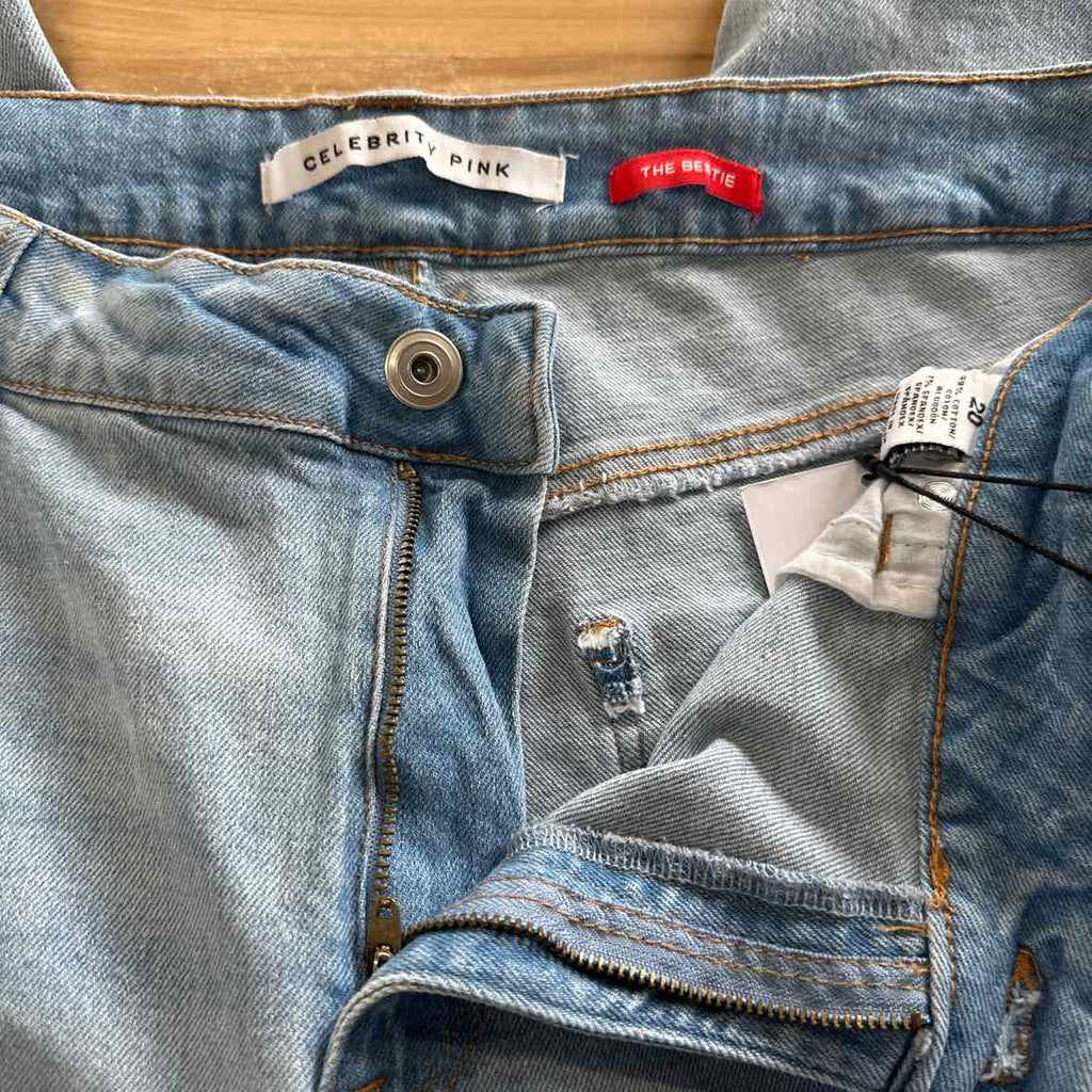 Celebrity pink Size 20 Trendy Plus Size Distressed Girlfriend Jeans - Sink Hole
