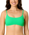 Salt + Cove Size L Rib Scrunch Scoop-Neck Bralette Bikini Top