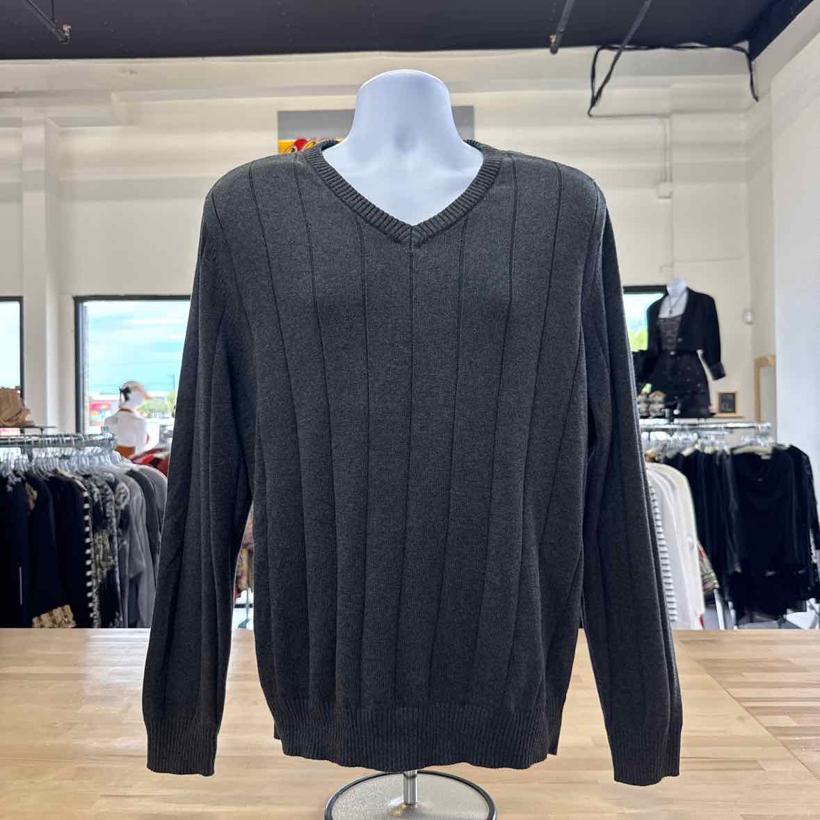 Club Room Size L Gray MENS Sweater