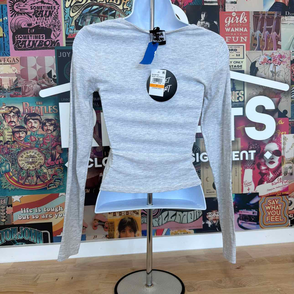 Planet Heart Size S Square-Neck Long-Sleeve Tee