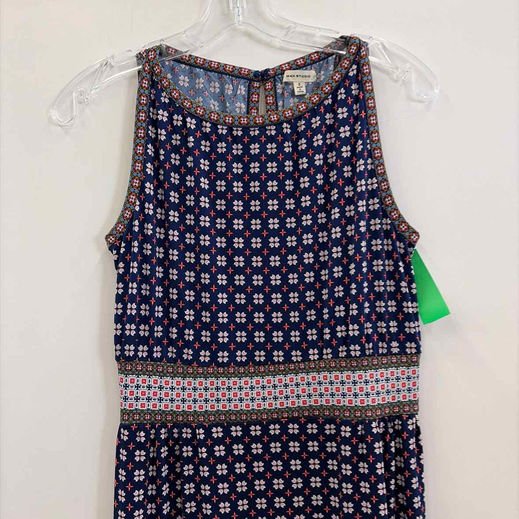 Max Studio Size S Blue Polyester Spandex Preloved Dress