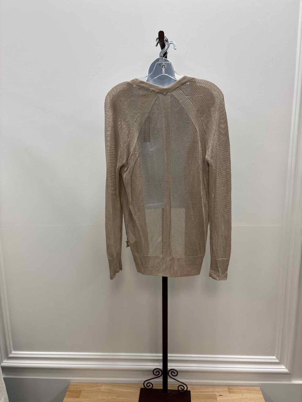 White House Black Market Size M Tan Knit New Cardigan