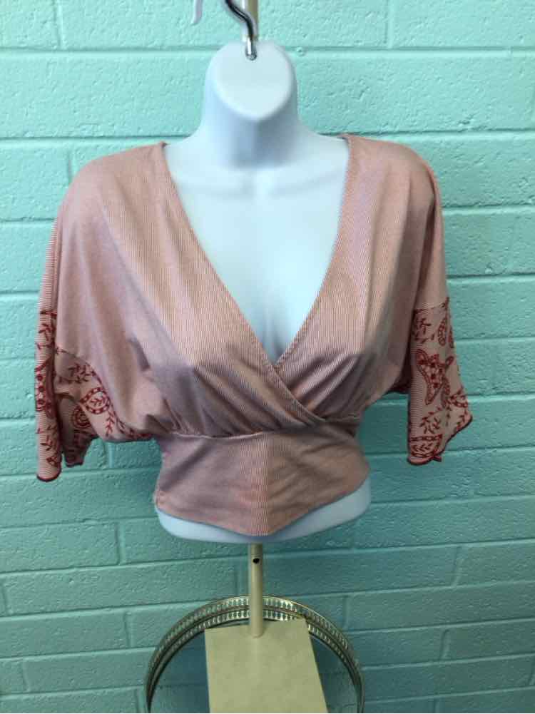 HauteMonde Size S Red and White Shirt