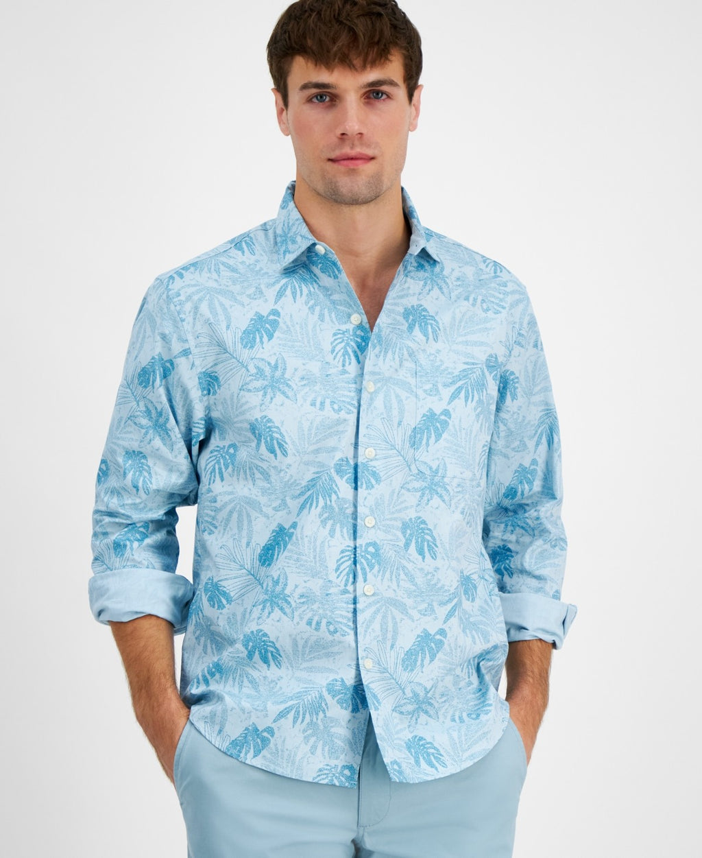 Tommy Bahama Men's Digital Palms Regular-Fit Printed Button-Down Shirt