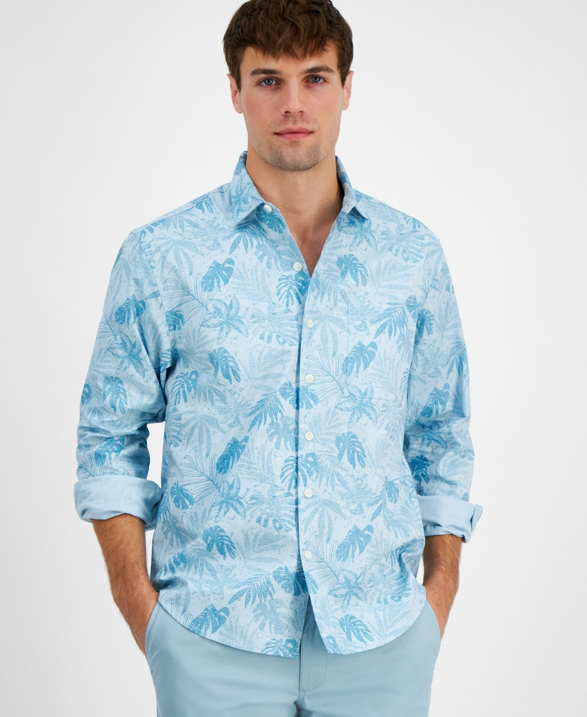 Tommy Bahama Men's Digital Palms Regular-Fit Printed Button-Down Shirt