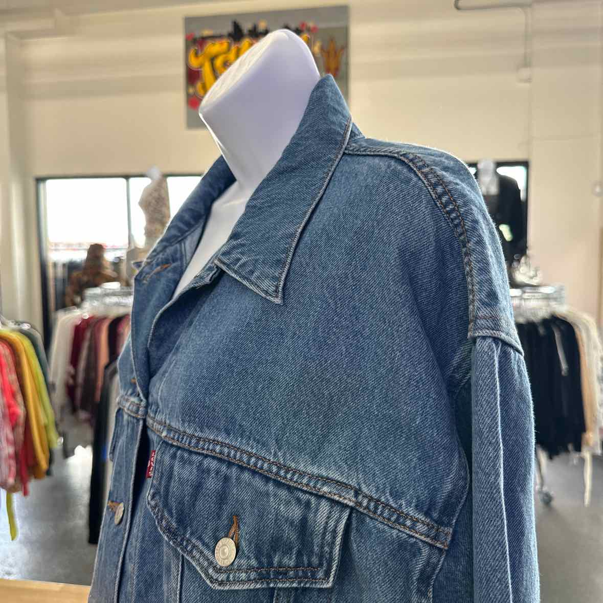 Levi's Size XL blue & silver  90s Cotton Trucker Jacket - My Moment