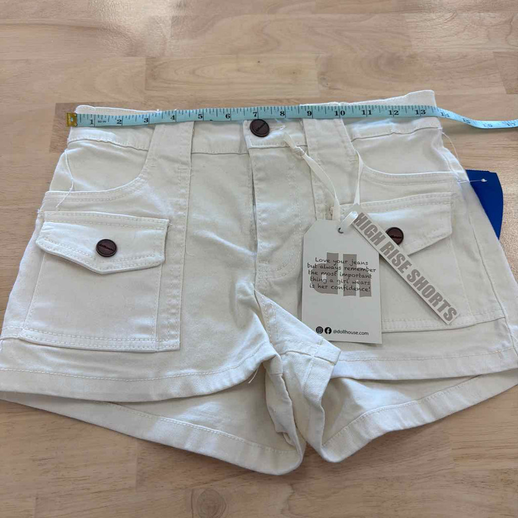 dollhouse Women Size 1/2 White New Shorts High Rise Cargo Shorts - Vanilla