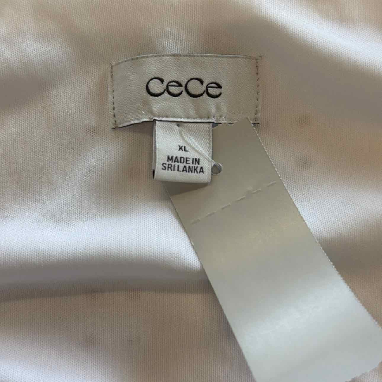 CeCe Size XL White New T-shirt