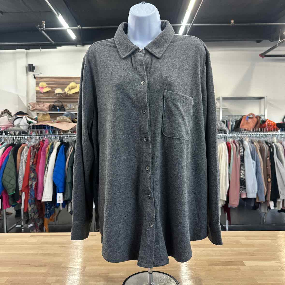 Terra & Sky Size 1X Gray Jacket