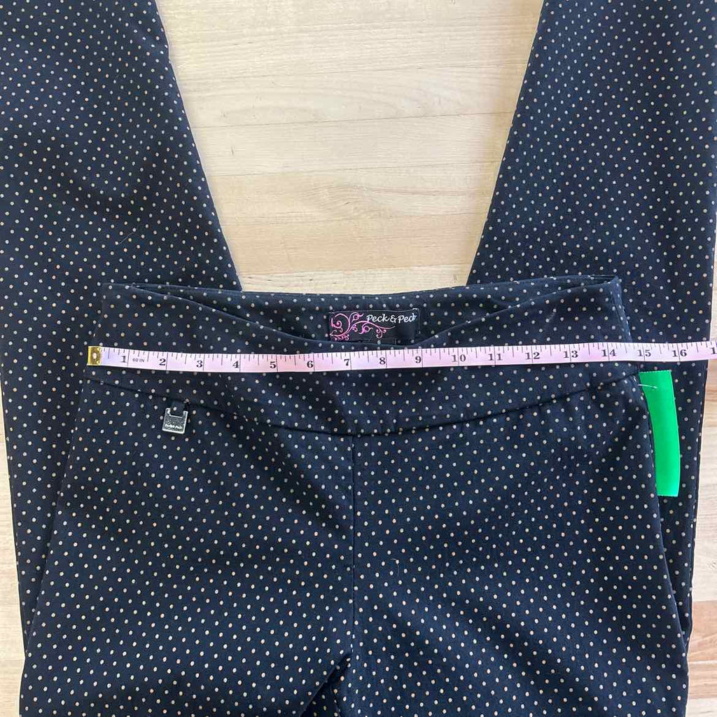 Peck&Peck Size 6 Black Rayon Preloved Pants