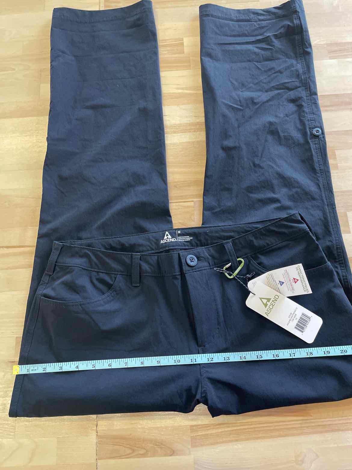 Ascend Size 12 Black MENS Pants