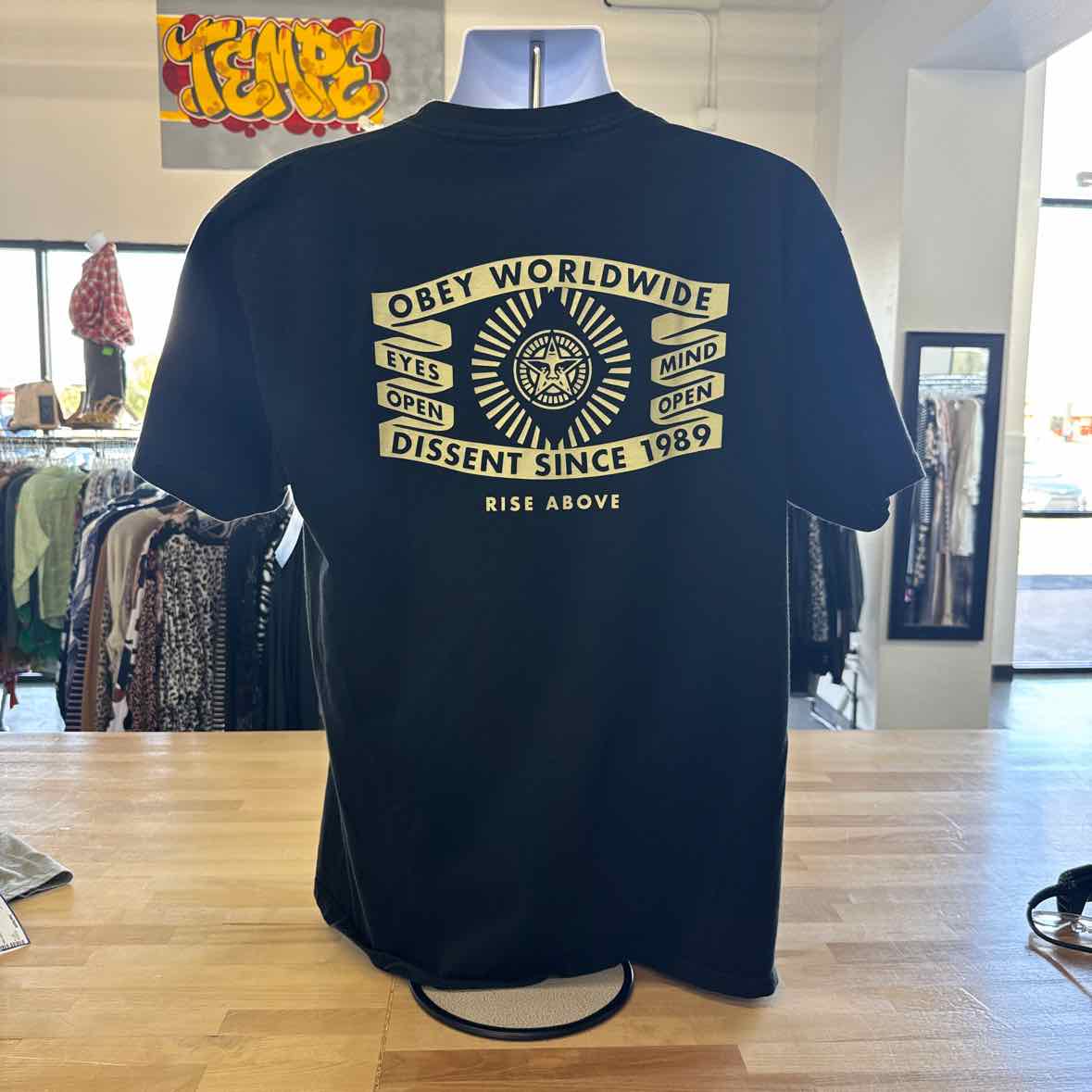 Obey Men's Size L Black MENS T-shirt