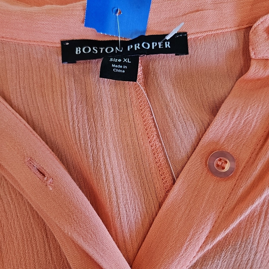 Boston Proper Size XL Pink Blouse